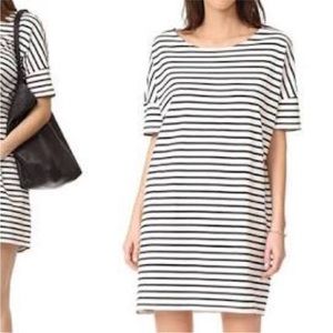 HATCH NWOT maternity  - afternoon dress black/ivory stripe - size 3